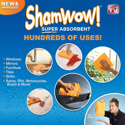 The Original ShamWow Absorbent Multi-Purpose Cleaning Shammy Towel Cloth