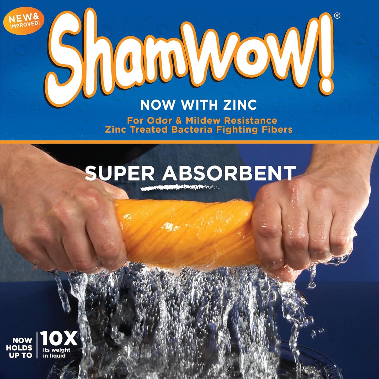 The Original ShamWow Absorbent Multi-Purpose Cleaning Shammy Towel Cloth