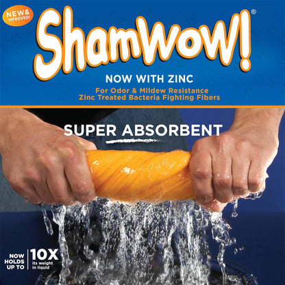 The Original ShamWow Absorbent Multi-Purpose Cleaning Shammy Towel Cloth
