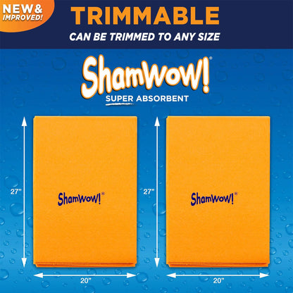 The Original ShamWow Absorbent Multi-Purpose Cleaning Shammy Towel Cloth